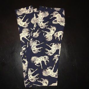 BNWOT LuLaRoe Horse Navy Background OS Leggings